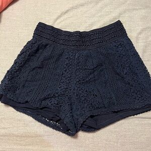 Maurices Navy Lace Crochet Skort Shorts